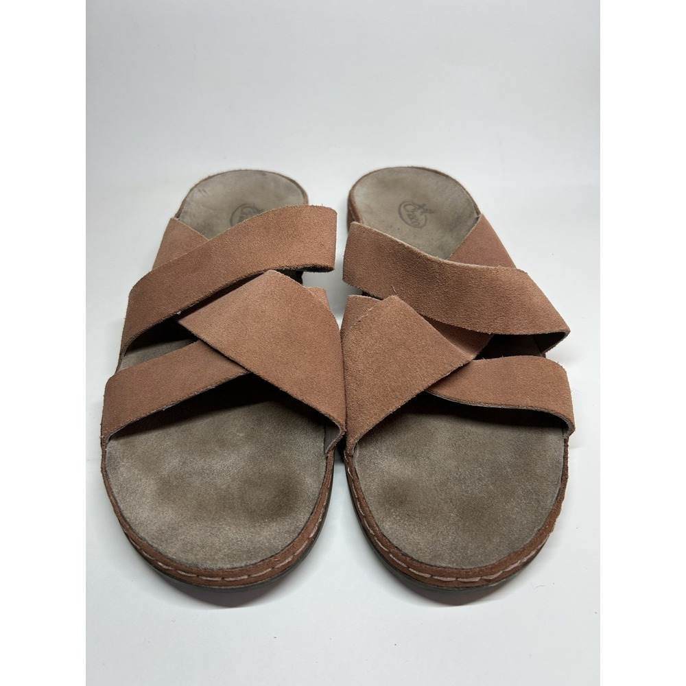Chaco Sandals Women's Size 9 Leather Wayfarer Slip On Suede Clay Good Condition